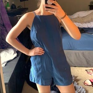 Sienna Sky Navy Blue Halter Romper Jumpsuit